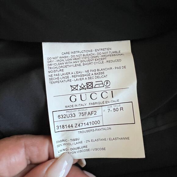 Gucci Wool-Blend Tailored Trousers – Made in Italy – IT 50R (~US 34R - Picture 9 of 13